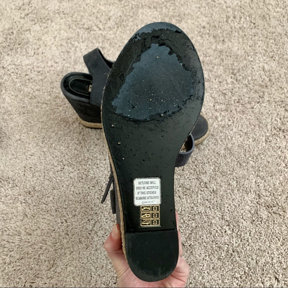 Balenciaga Charcoal Grey Suede Wedges - Picture 7 of 10